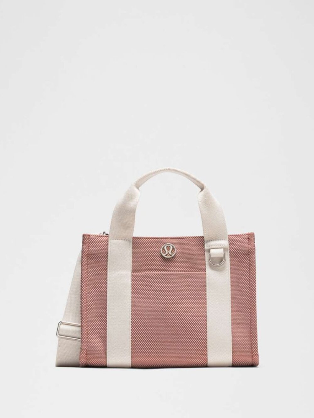 NWT Lululemon Two-Tone Canvas Tote Mini Neutral Logo Bag